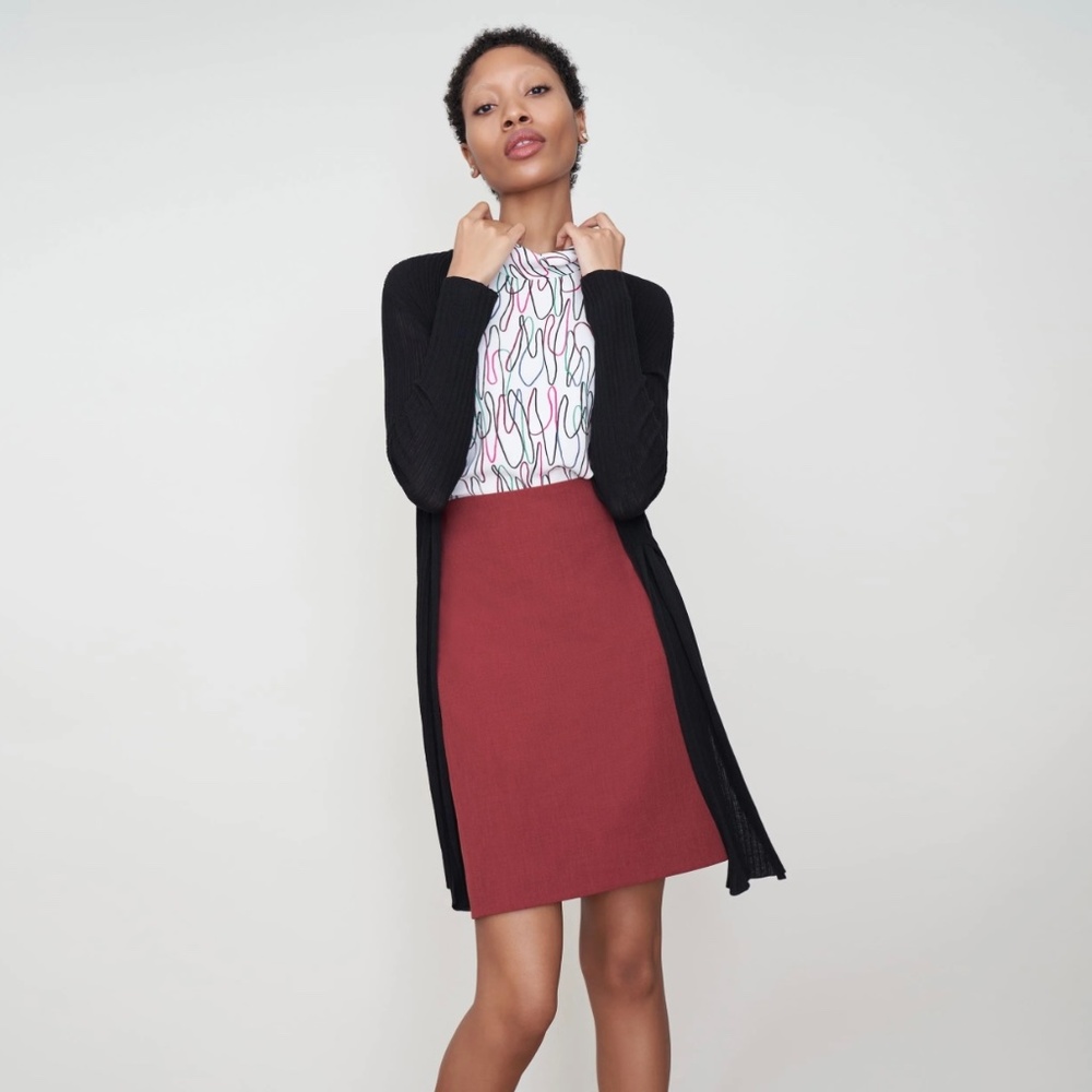 MM Lafleur Noho Skirt Brick Red Size 12